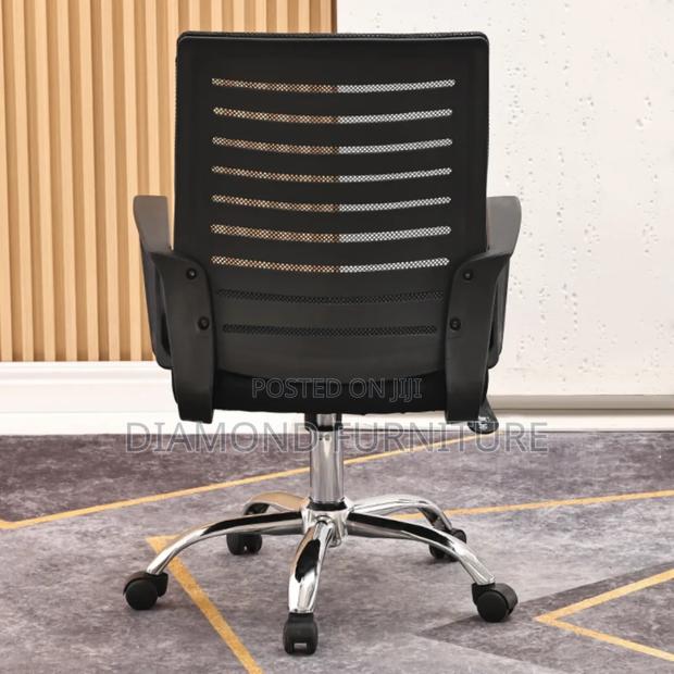 Ergonomic Low Back Mesh Office Chair With Armrests Wheels - thumbnail 2