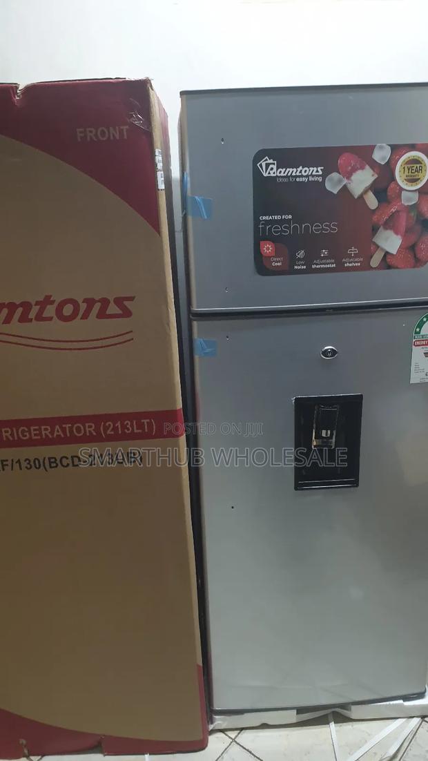 Ramtons 213 Liters 2 Door Fridge + Dispenser, Silver- Rf/130
