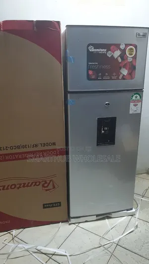 Ramtons 213 Liters 2 Door Fridge + Dispenser, Silver- Rf/130