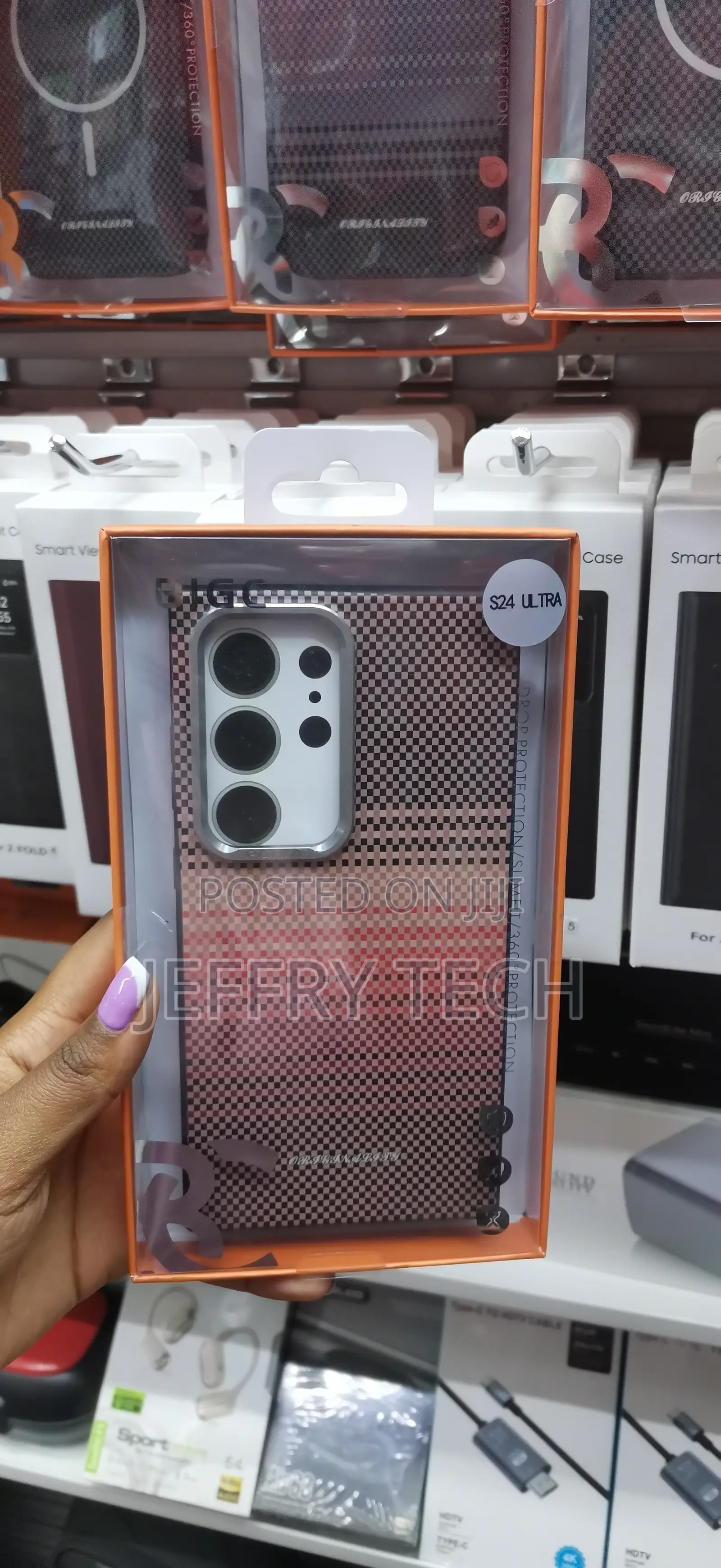 Slear Samsung Galaxy S24 Ultra Carbon Fiber Tribal Case With Magsafe