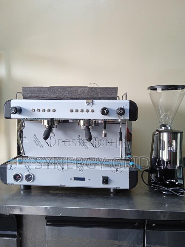 Two Group Semi Automatic Coffee Machine and Coffee Grinder - thumbnail 3