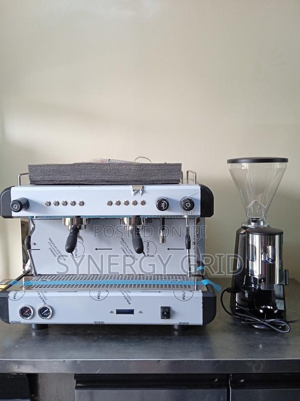 Two Group Semi Automatic Coffee Machine and Coffee Grinder - thumbnail 4