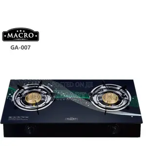Nunix Macro 2-Burner Glass Top Cooker – Sleek Gas Stove for Home