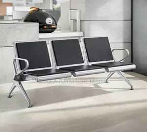3-seater Padded Reception Waiting Guest Bench