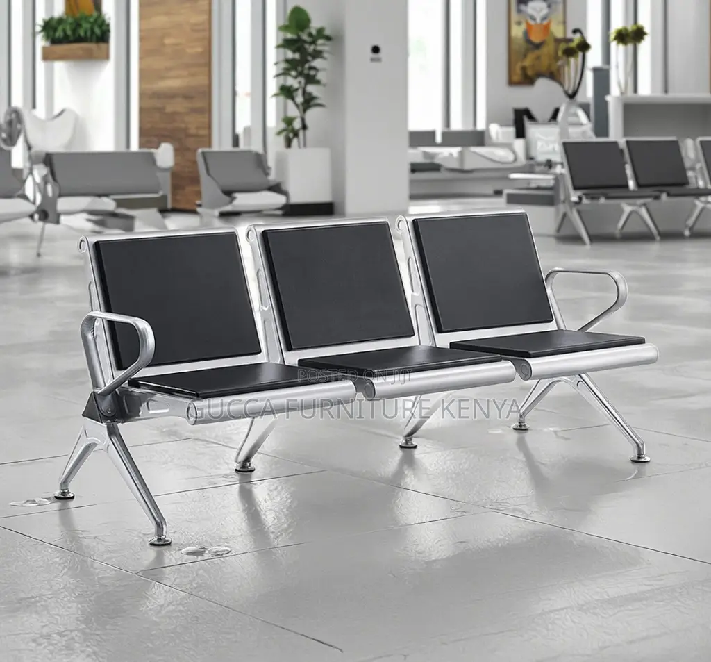 3-seater Padded Reception Waiting Guest Bench