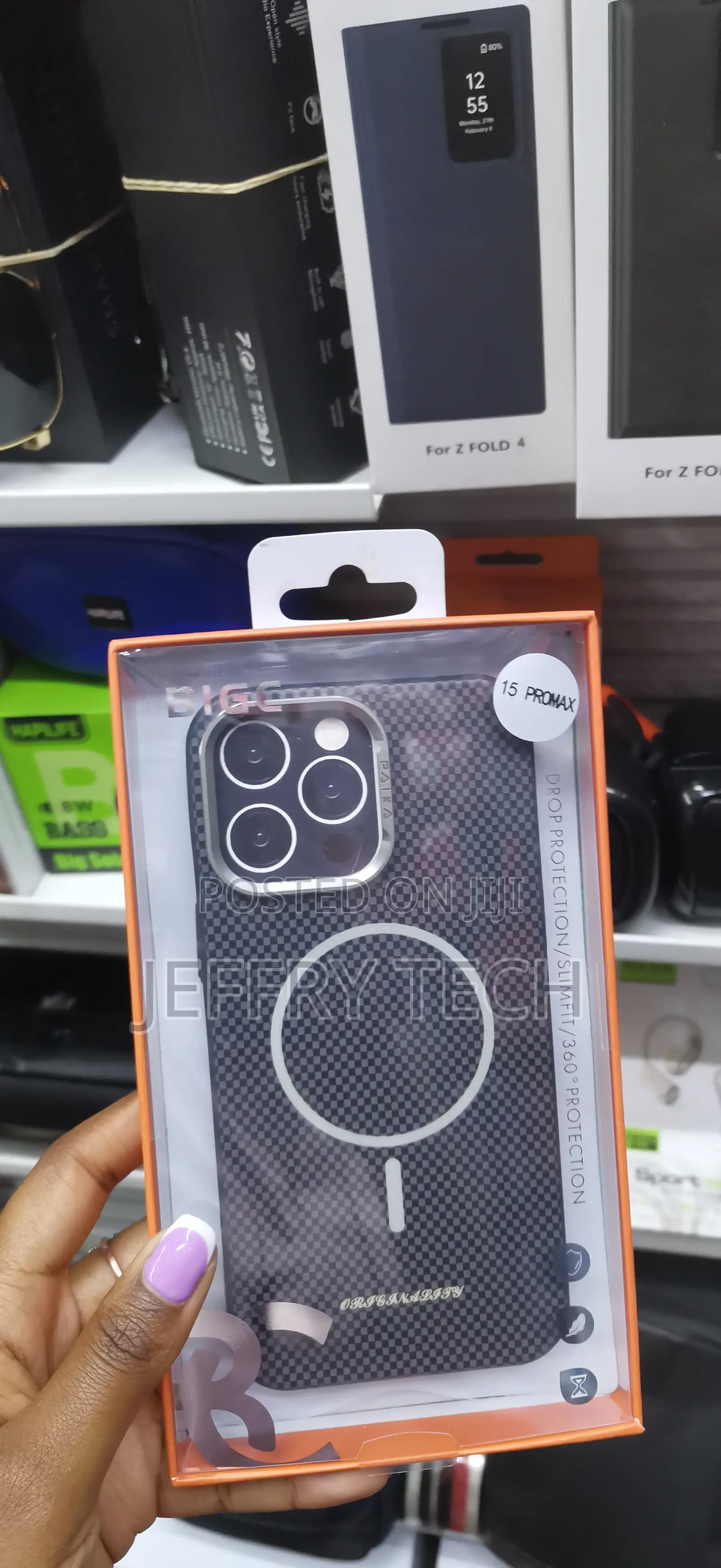 Mukise Carbon Fibre Tribal Magsafe Case for iPhone 15 Pro Max