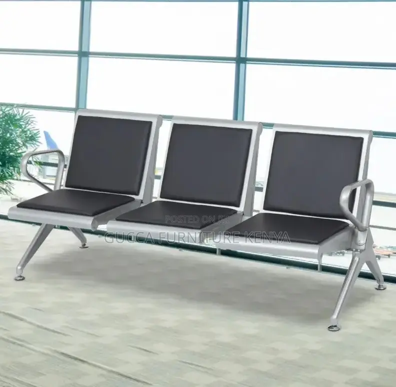 3-seater Padded Reception Waiting Guest Bench