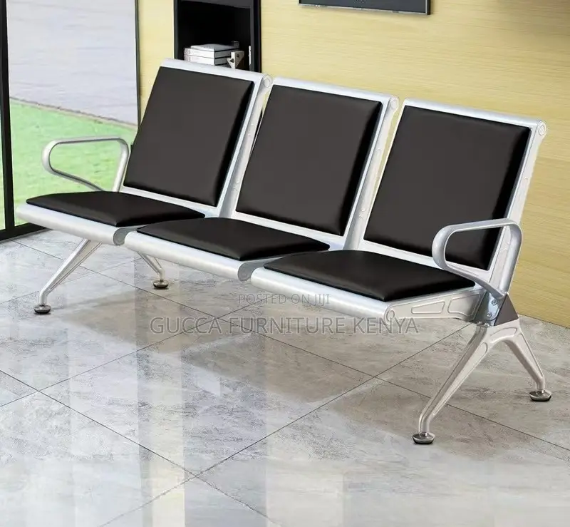 3-seater Padded Reception Waiting Guest Bench