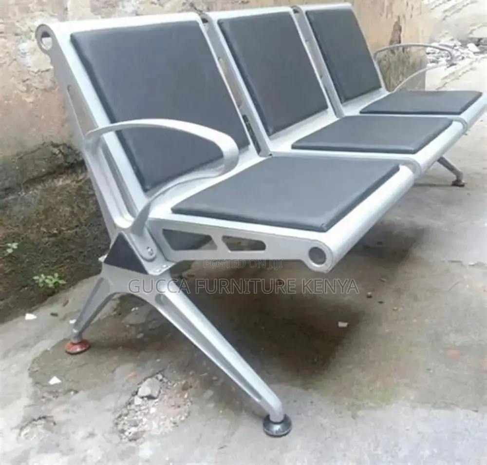 3-seater Padded Reception Waiting Guest Bench