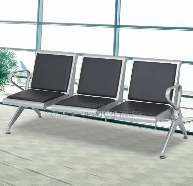3-seater Padded Reception Waiting Guest Bench