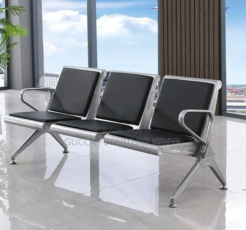 3-seater Padded Reception Waiting Guest Bench