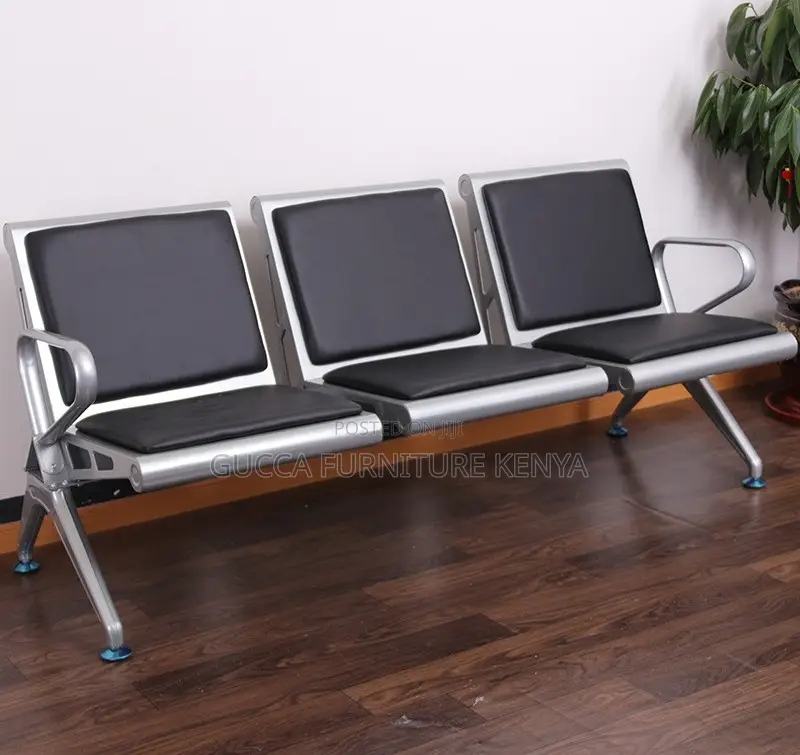 3-seater Padded Reception Waiting Guest Bench