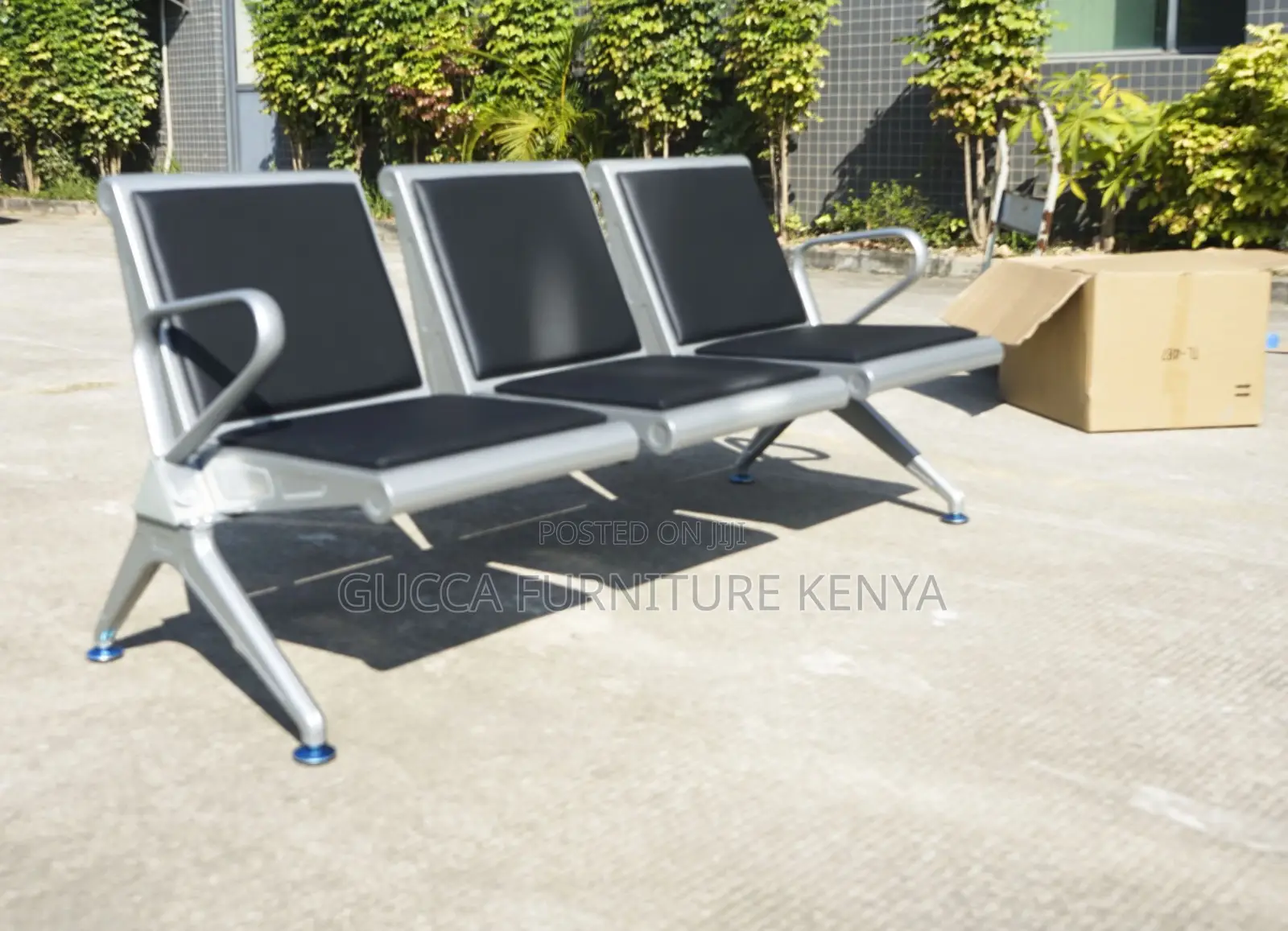 3-seater Padded Reception Waiting Guest Bench