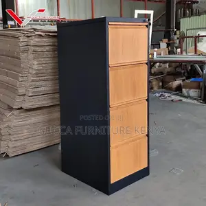 Brown 4-drawer Metallic Filling Office Cabinet
