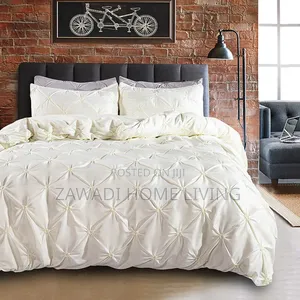 Pinch Pleat Cross Pintuck Duvet Cover Set