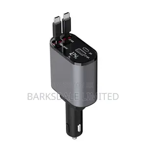 4 in 1 Fast Retractable Car Charger Phone Charging Pd Usb Type C Cable