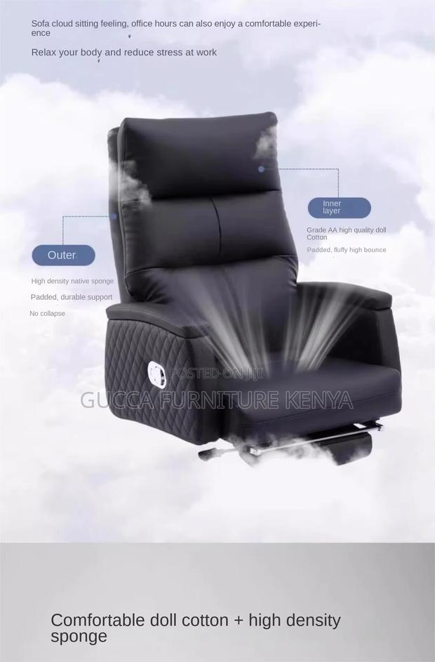 Executive Leather Manager's High-back Chair - thumbnail 8