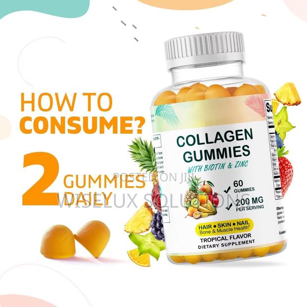Collagen Gummies With Vitamin C, Biotin Zinc