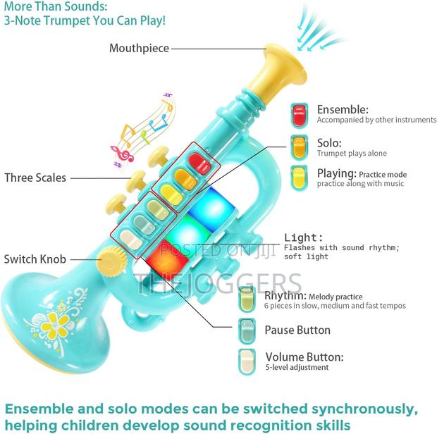 Musical Instruments Toys for Kids, Toddlers Trumpet for Age 3 Above - thumbnail 6