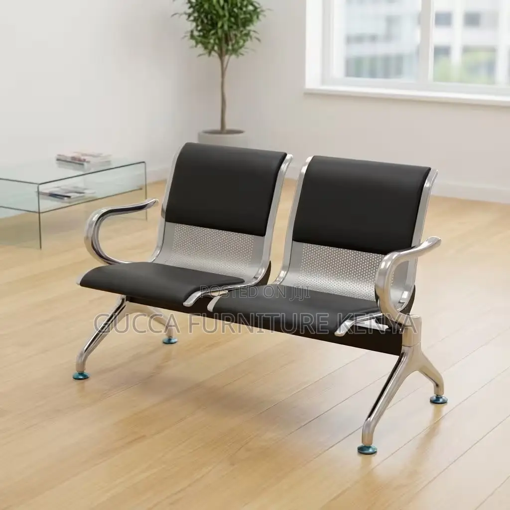 2-seater Padded Lobby Waiting Office Bench