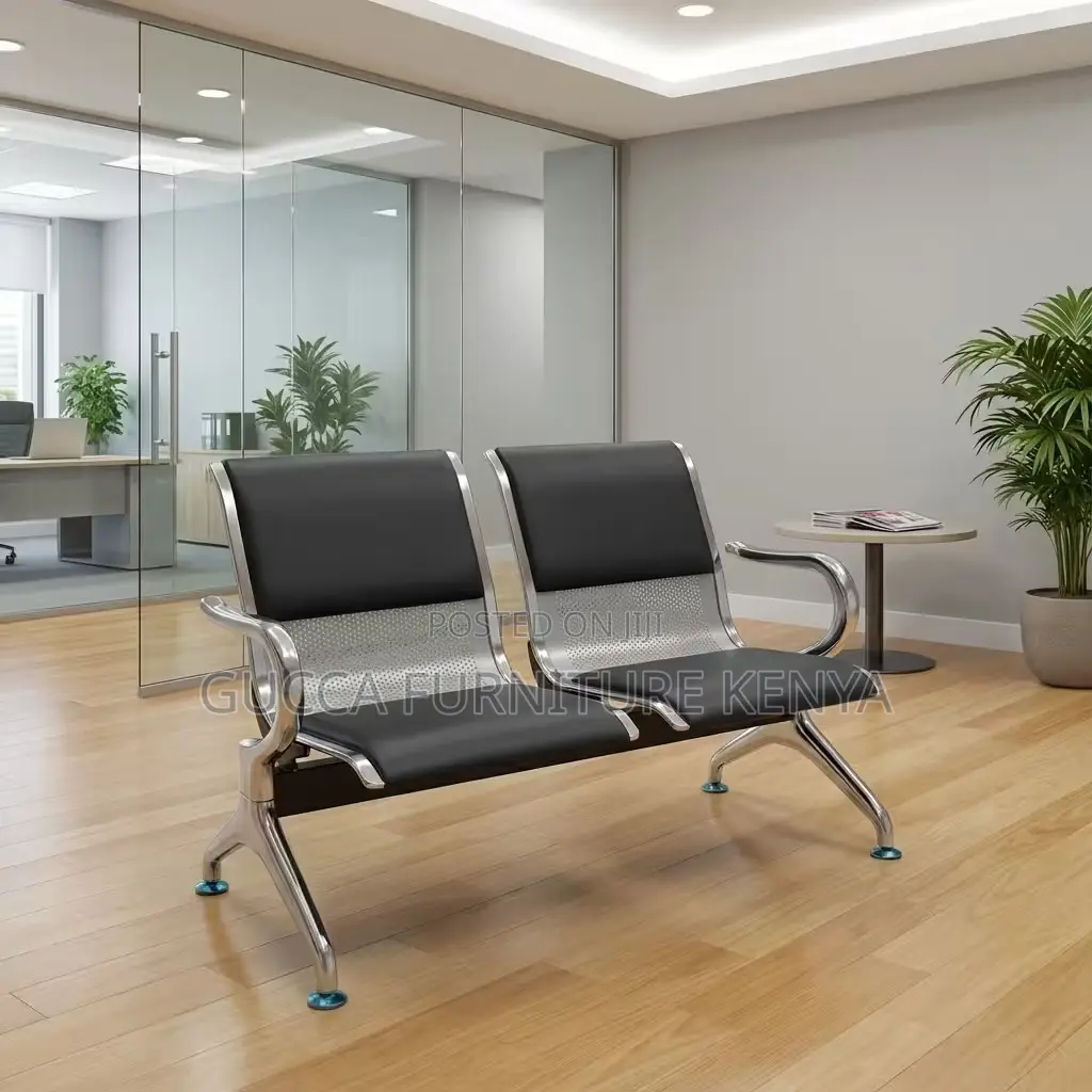 2-seater Padded Lobby Waiting Office Bench