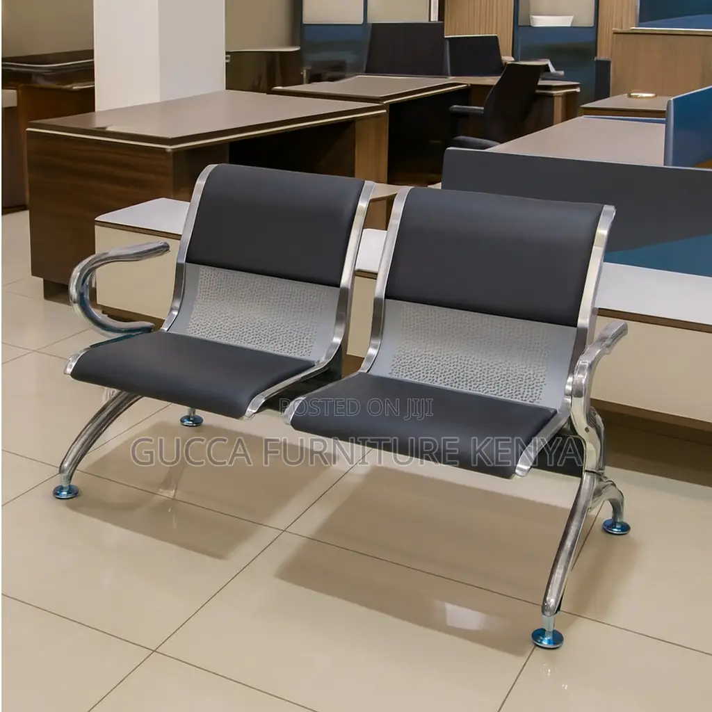 2-seater Padded Lobby Waiting Office Bench