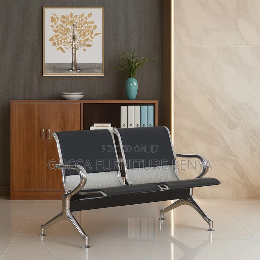 2-seater Padded Lobby Waiting Office Bench