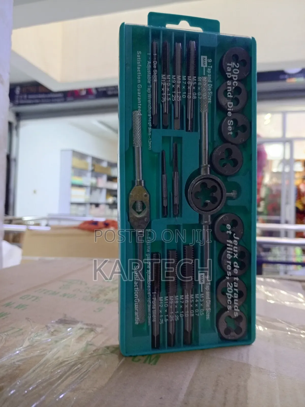 20-Piece Metric Tap Die Set With Wrenches