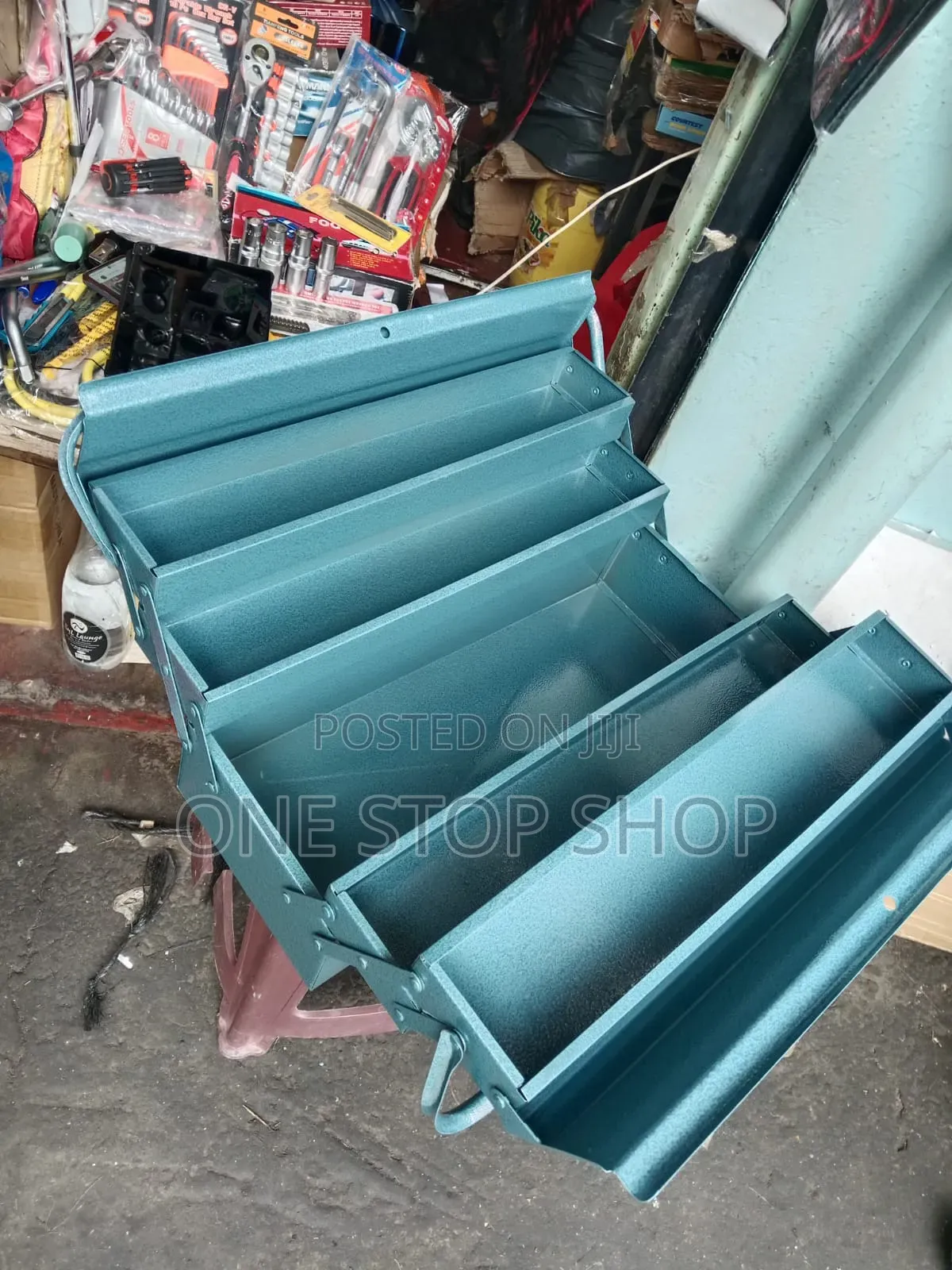 21" Metal Cantilever Blue 3layer Empty Box
