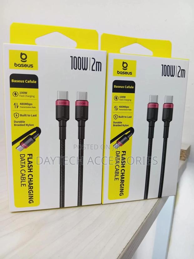 Baseus Cafule Usb-C to Usb-C 100w 2m Cable. - thumbnail 3