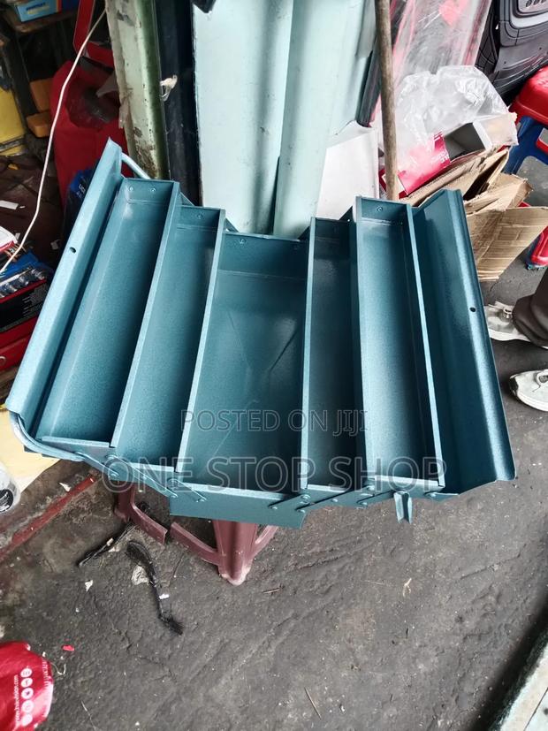 Blue Metallic Empty 3 Levels Workshop Tool Box - main view