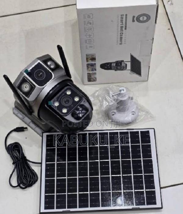 Dual Lens Wifi Solar Cctv Camera Outdoor With Night Vision