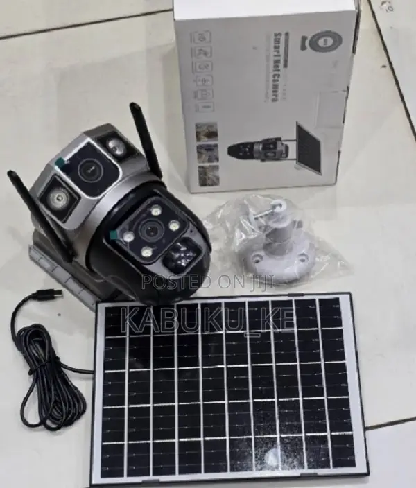 Dual Lens Wifi Solar Cctv Camera Outdoor With Night Vision