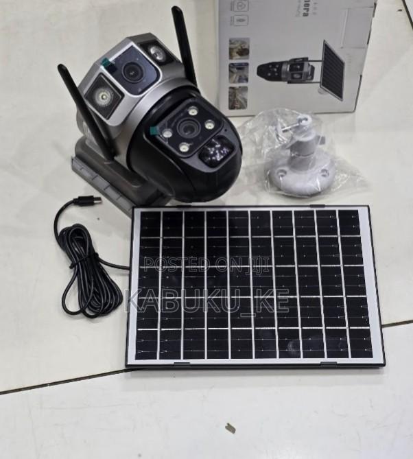 Dual Lens Solar Powered Wifi Cctv Ptz Camera - main view