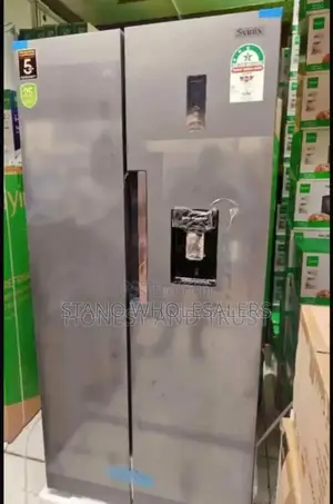 Silver New -Synix 460l Side by Side Fridge