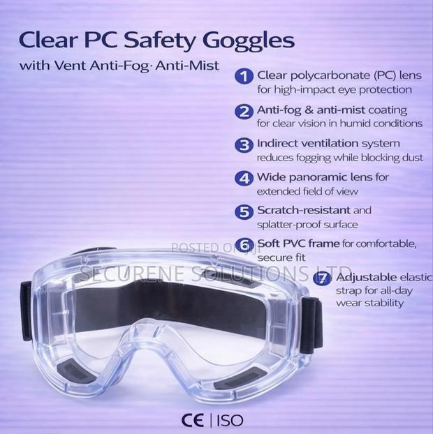 Clear Pc Safety Goggle - main view