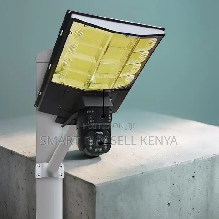Alarm Warning Light 12mp 4g PTZ Multiple Lens Camera Solar Streetlight