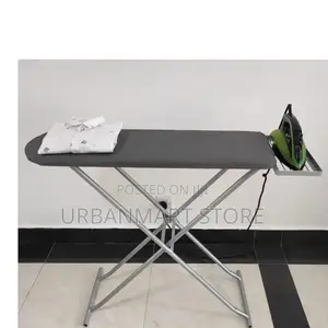 Adjustable Full-Size Metal Ironing Board With Iron Rest