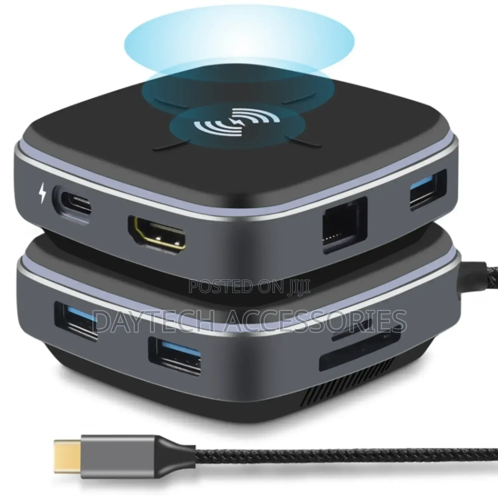 An Infobit Ihub 901w 9-in-1 Usb-C Multifunctional Docking Station.