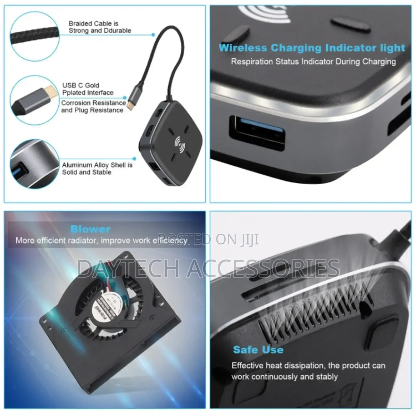 An Infobit Ihub 901w 9-in-1 Usb-C Multifunctional Docking Station.
