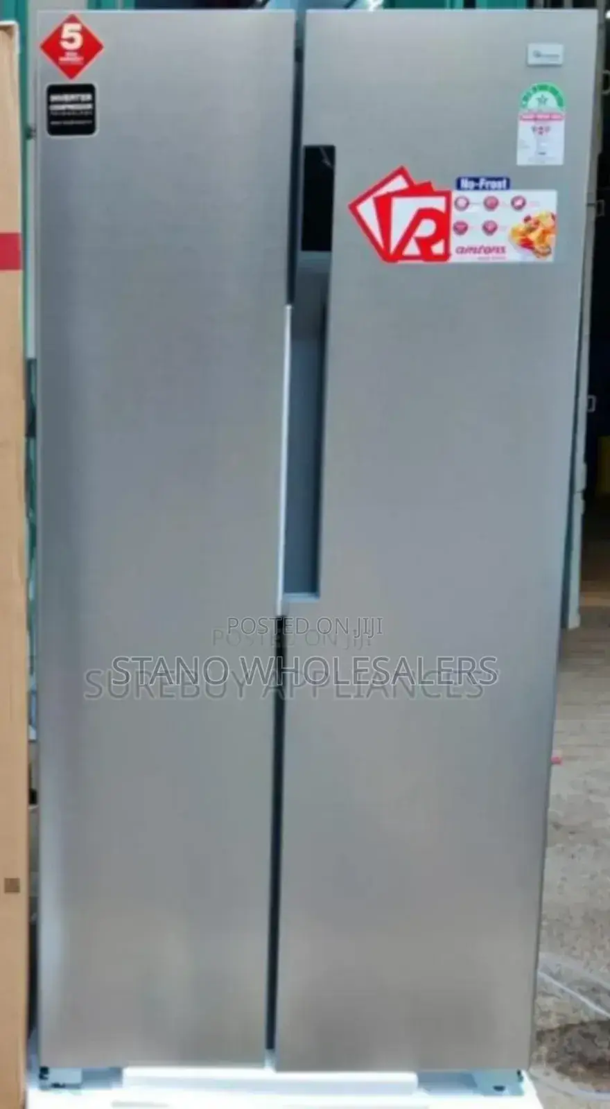 Colour Silver - Commercial Roch 439l Side by Side Fridge