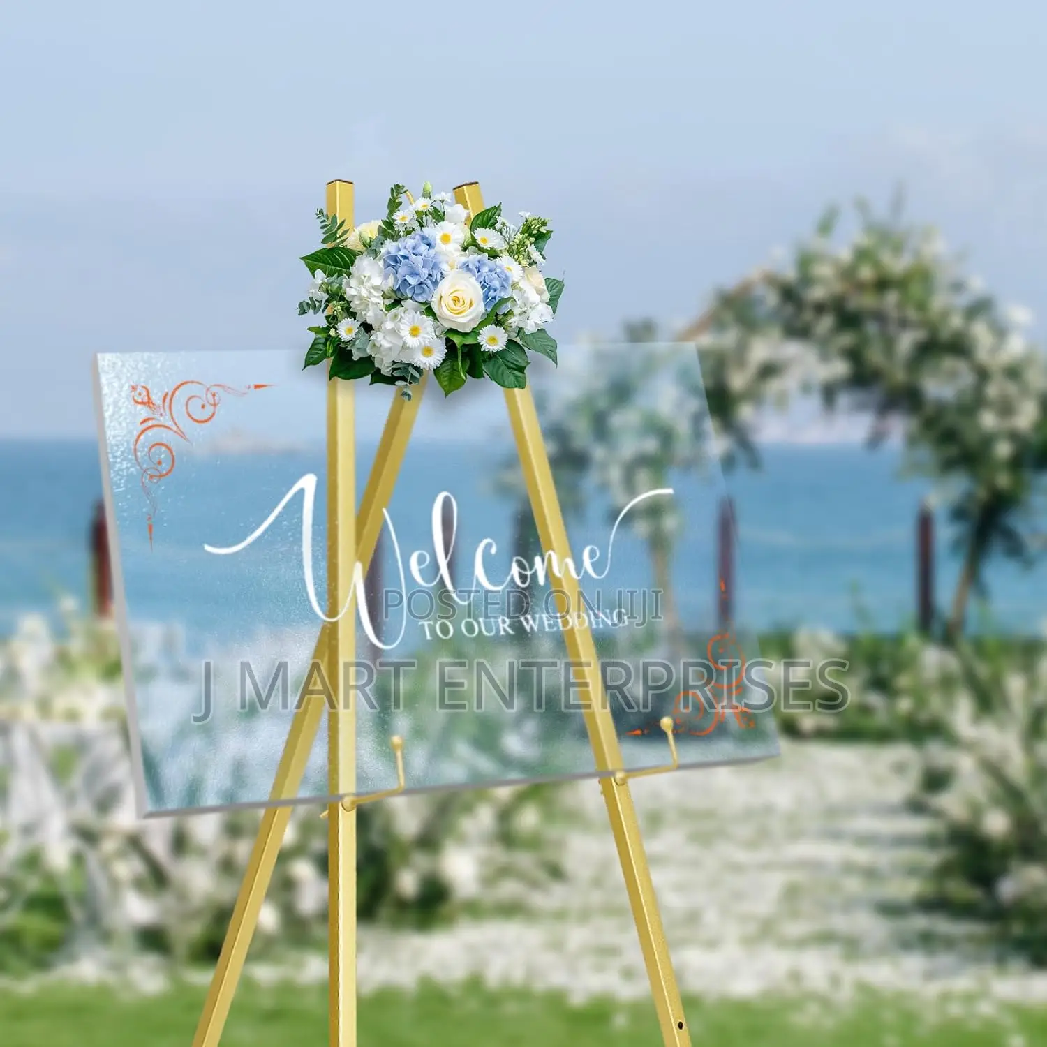 Gold Easel Stand for Wedding Sign