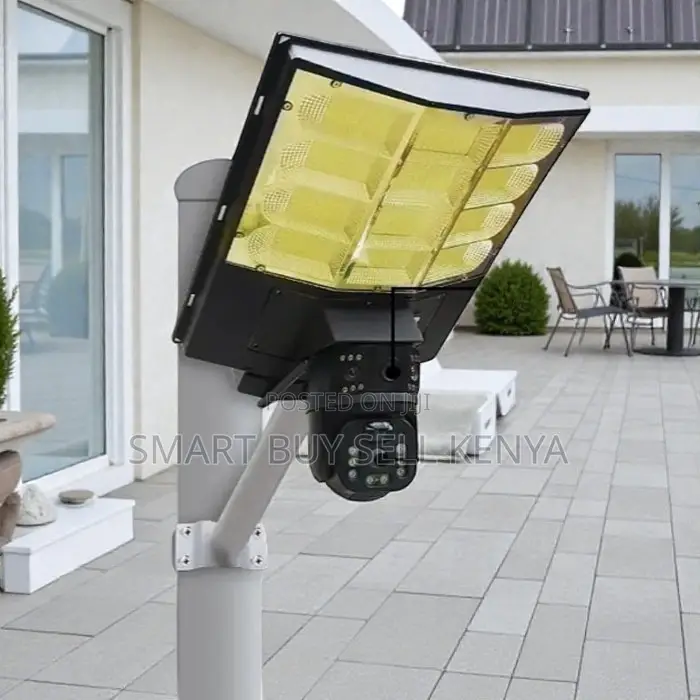 Large Capacity Battery 12mp 4g PTZ Solar Camera With Solar Streetlight