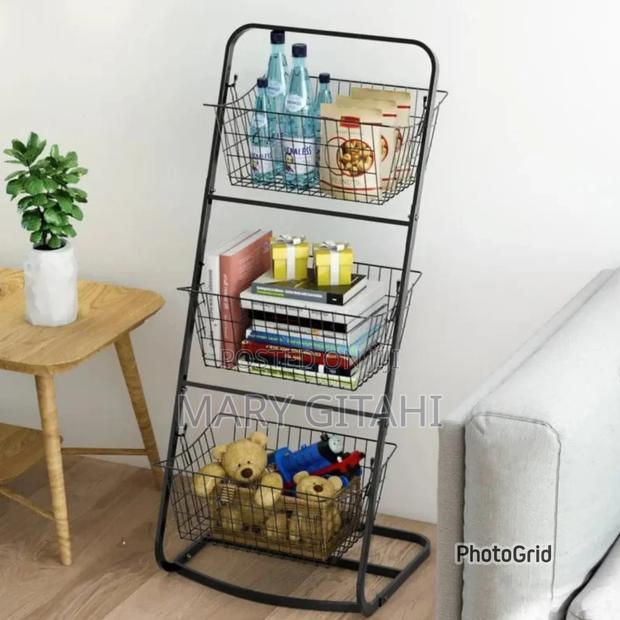 Mzy-666a Metallic Mesh 3 Layer Storage Rack - main view