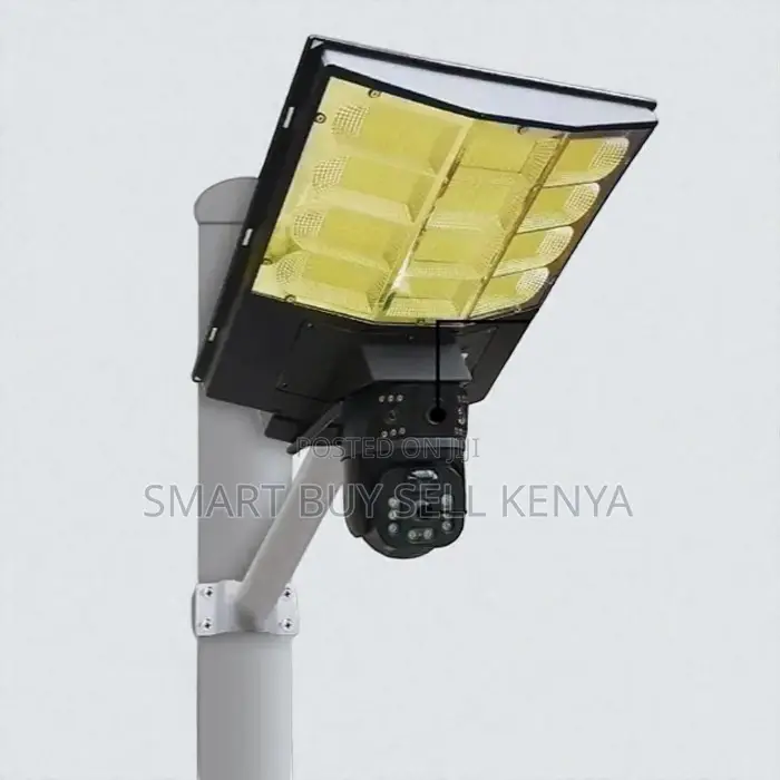 Built-in Mic Speaker 12mp 4g PTZ Solar Camera With Solar Streetlight