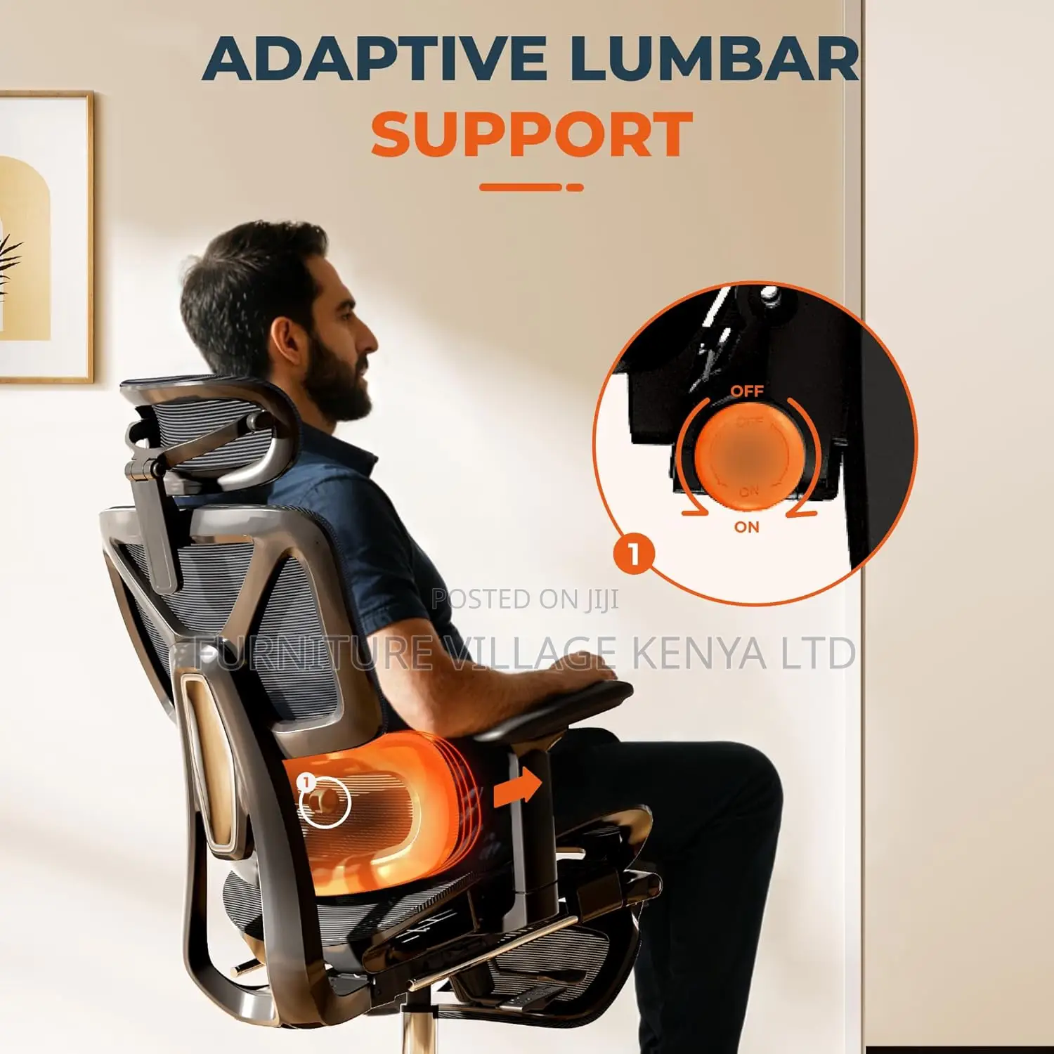 Office Orthopedic Chair With Footrest