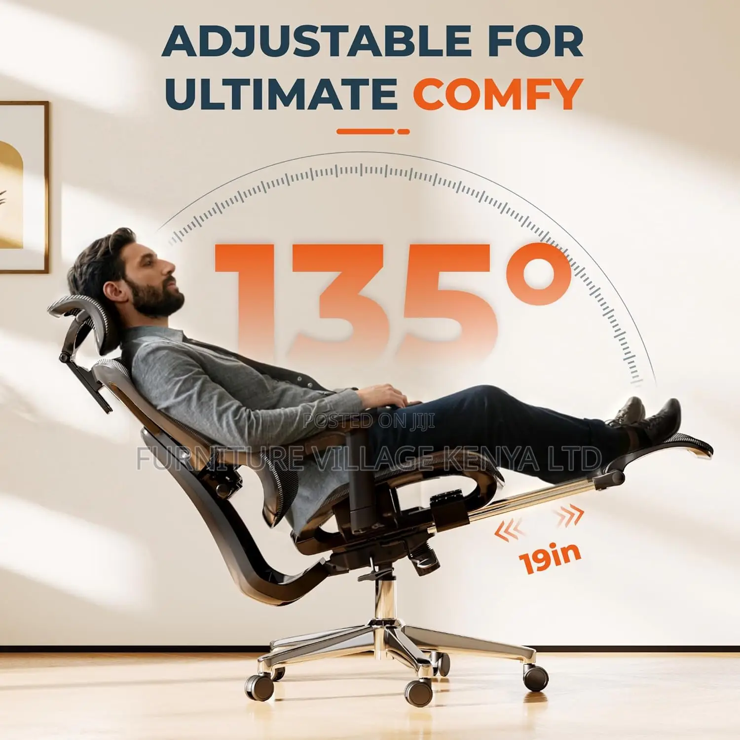 Office Orthopedic Chair With Footrest