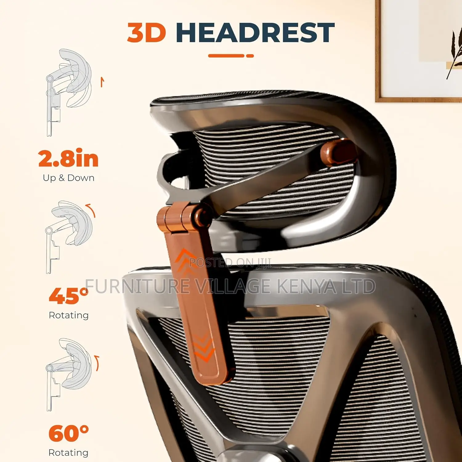 Office Orthopedic Chair With Footrest