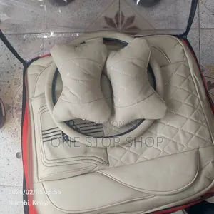 Baije Leather Seat Covers With Headrest Pillow_steeringcover_belt Pad