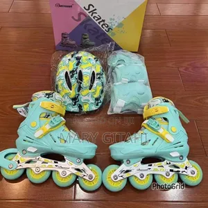New Lock Skates Set. In Blue and Yellow